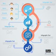 Flat infographic design N18