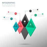 abstract diamond option infographics