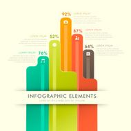 abstract bar chart infographics N16