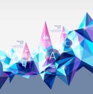 Blue abstract graph
