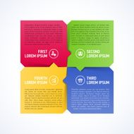 Four consecutive steps design element template