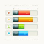 Bar infographic design template