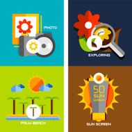 Set of flat design concepts - travel holiday
