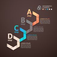 Modern business step origami style options banner N82