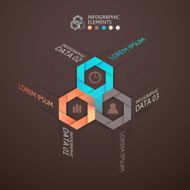 Modern business step origami style options banner N83