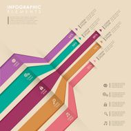 abstract ribbon option infographics