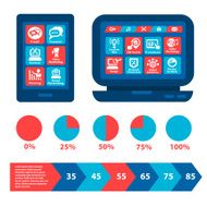 flat web and infographics elements