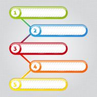 Infographics options number buttons