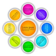 Abstract 3D Paper Infographics - Illustration