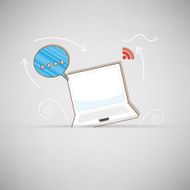 connectivity icons over background vector illustration N2