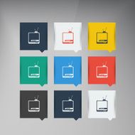 Vector flat UI design trend icons N3