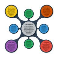 Metaball template colorful round diagram infographics for presen N5