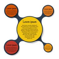 Metaball template round diagram infographics