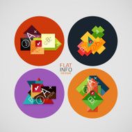 Flat infographic design concept set N2