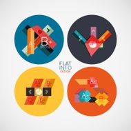 Flat infographic design concept set N3