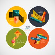 Flat infographic design concept set N4