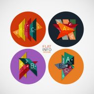 Flat infographic design concept set N6