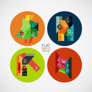 Flat infographic design concept set N7