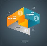 Modern paper infographics options banner