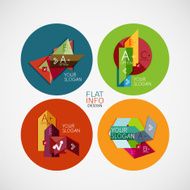 Flat infographic banner design concepts in circle N2
