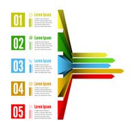 Infographic options with color arrow N2