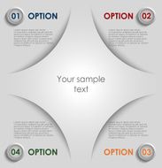Modern colored options progress background