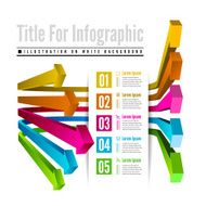 Infographic options with color arrow N6