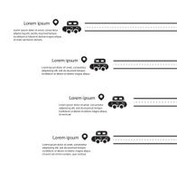 Vector of Traffic Infographic in black and white color