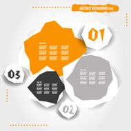 orange grunge infographic template with buttons