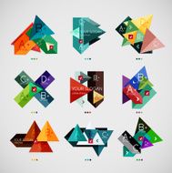 Colorful abstract option banner templates set N2