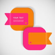 two vector square pink and orange