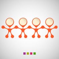 vector orange men