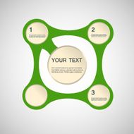 vector square with green circles