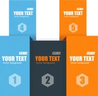 Vector text boxes infographics options banner N11