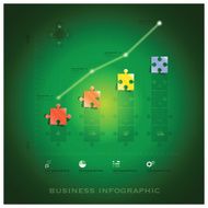 Modern Jigsaw Puzzle Business Infographic Background Design Template N3