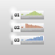 Infographics Steps with the data diagram