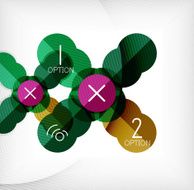 Glossy circle geometric shape info background N13