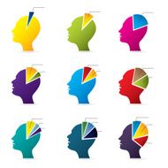 Human head infographic design