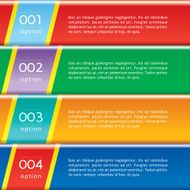 Set Of Vivid Glossy Banners With Option Numbers