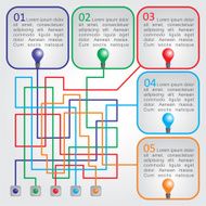 Creative light bulb abstract chart