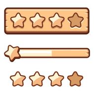 Wooden progress bar selection