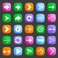 Flat arrow icons N4