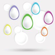 easter eggs paper background