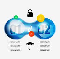 Abstract blue bubble infographic template