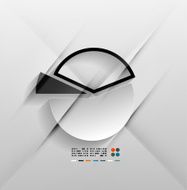 Vector infographic chart 3d paper design
