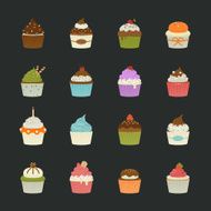Sweet cupcakes icons