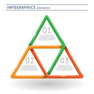 Infographics elements &ndash; triangles Modern colorful number options