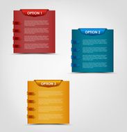 Modern options labels progress background