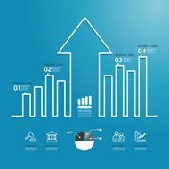 arrow business diagram line style template N2