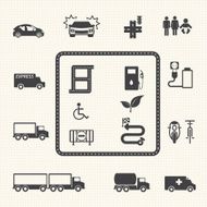 Drive safety icons for infographic N2